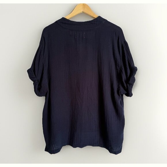Xirena Women’s Avery Top Chelsea Gauze Sz Medium North Star Blue Nautical Casual - Picture 8 of 9